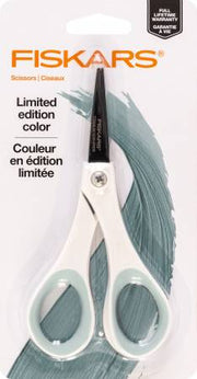 Fiskars Non-stick Titanium Softgrip Detail Scissors 5in Sea Mist/Eclipse