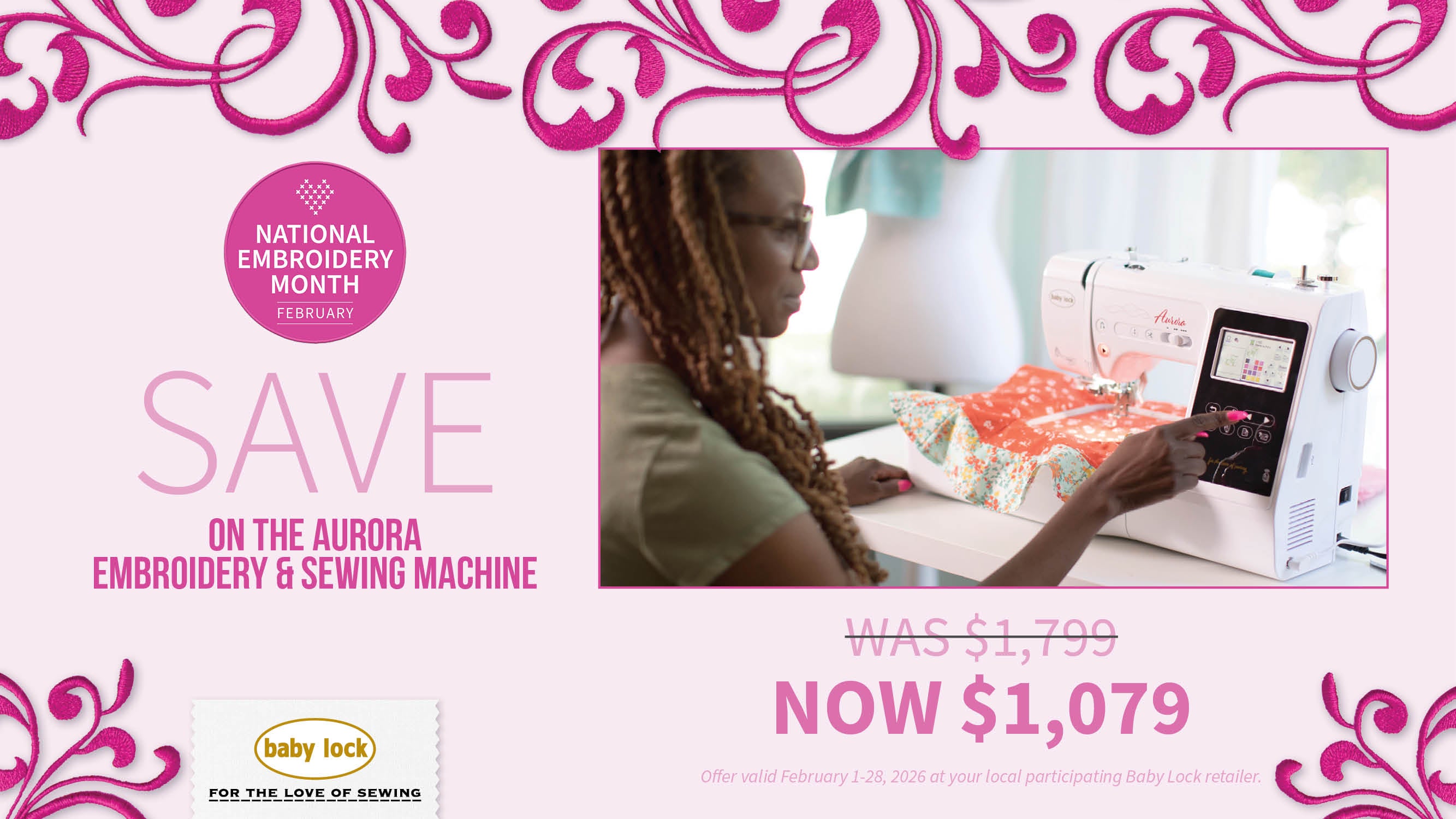 Baby Lock Aurora Sewing & Embroidery Machine