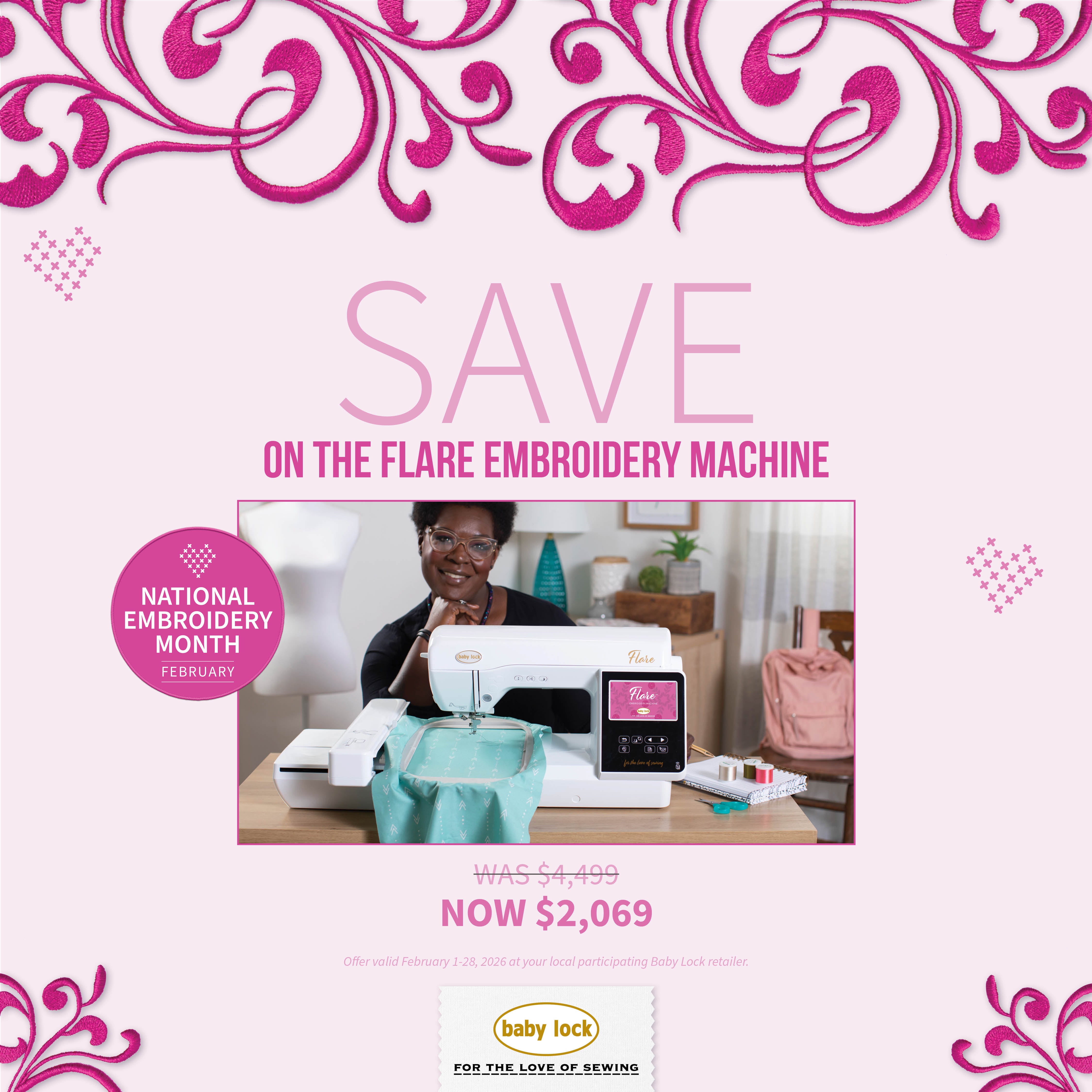 Baby Lock Flare Embroidery Machine