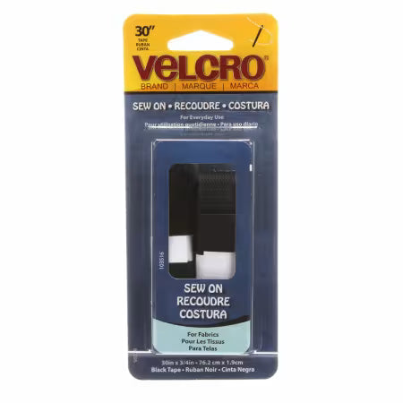 Velcro Strip Black 3/4in x 30in