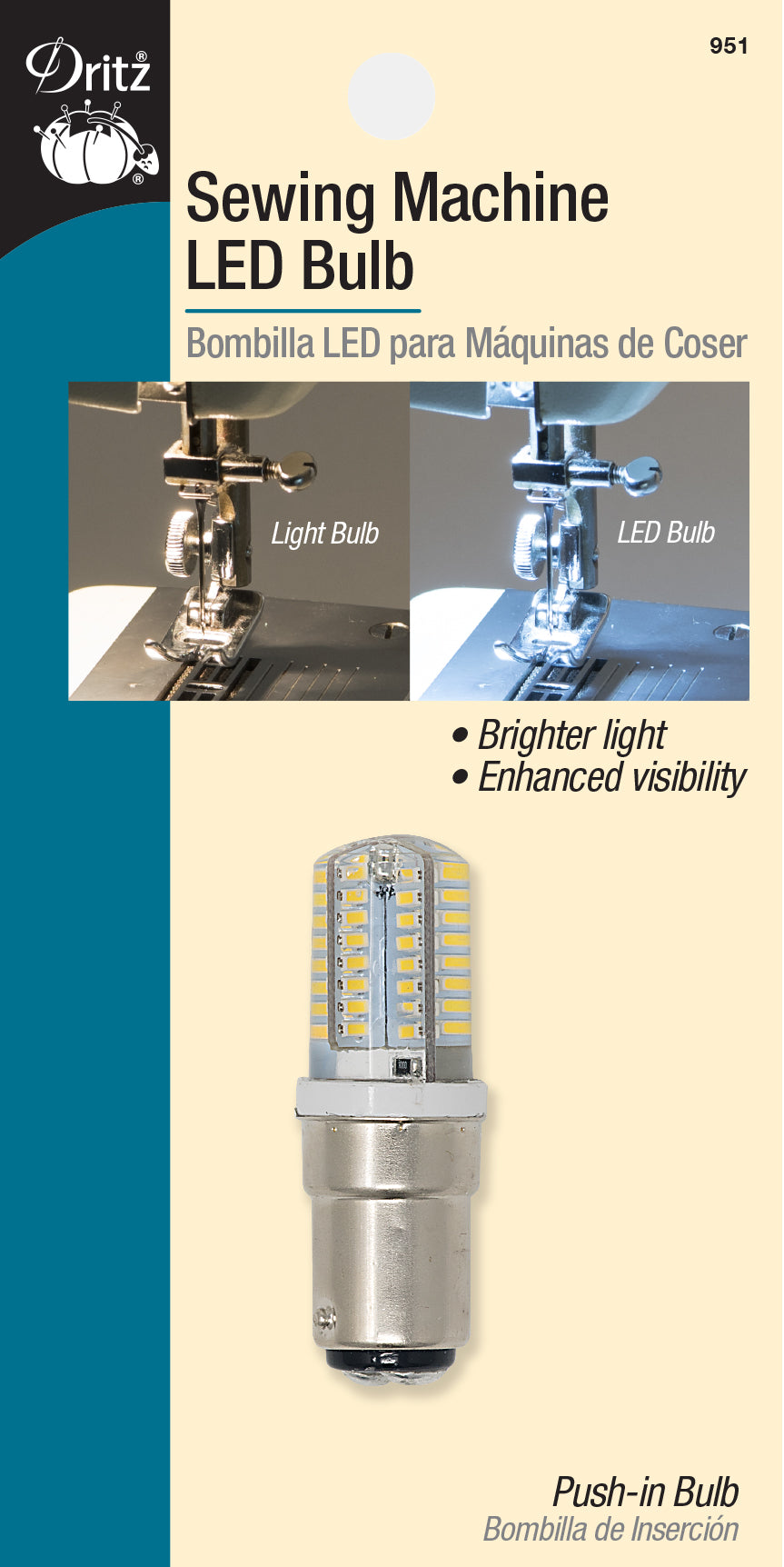 Sewing Machine LED Light Bulb - Push-In-951 Dritz