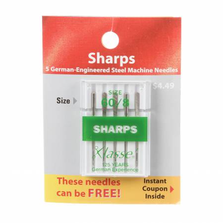 Klasse Sharp/Microtex Needles8/60 5pk
