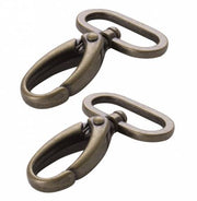 Swivel Hook 1in Antique Brass Set of Two