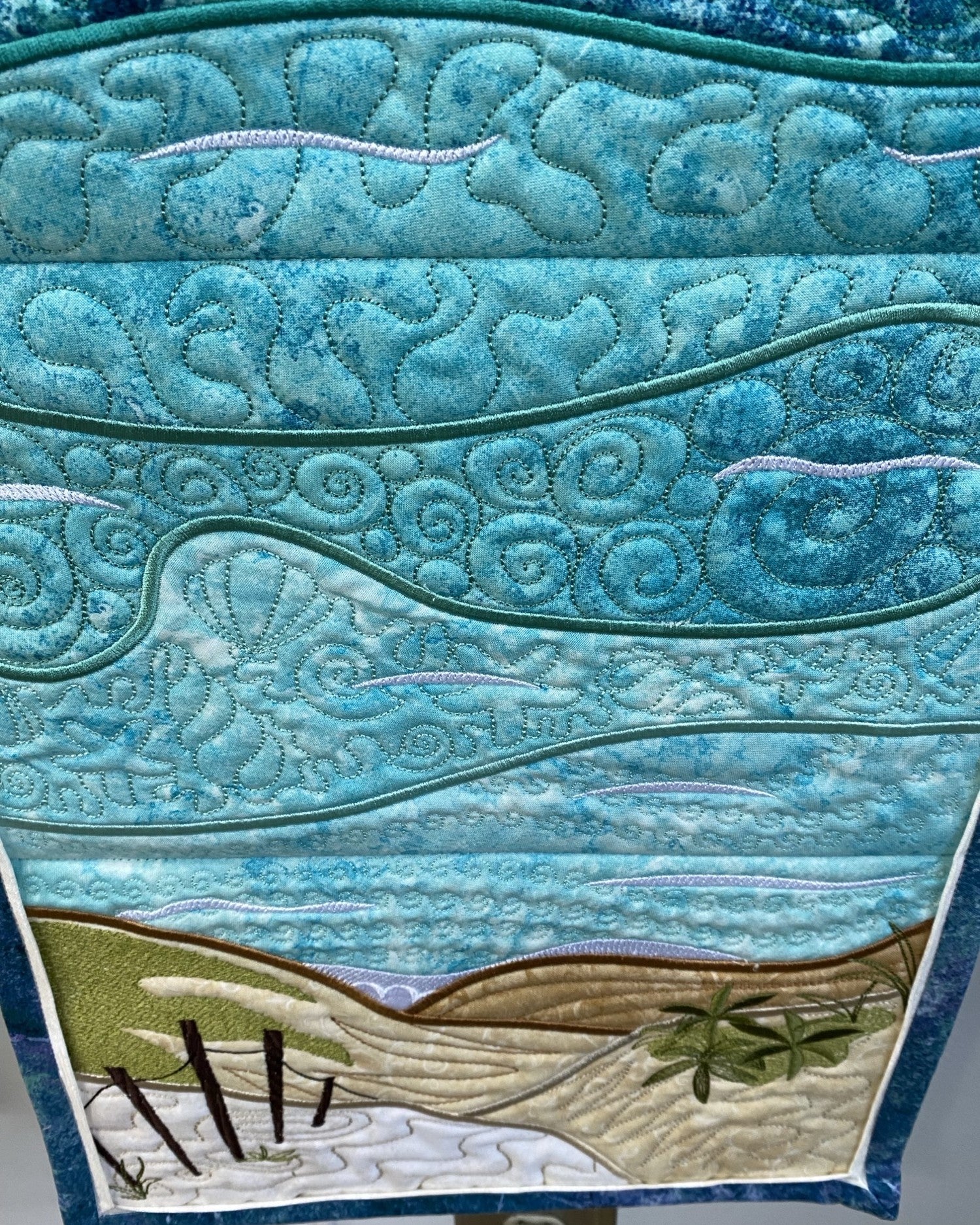 Embroidery Class: Sweet Pea Ocean Scene hanger/runner