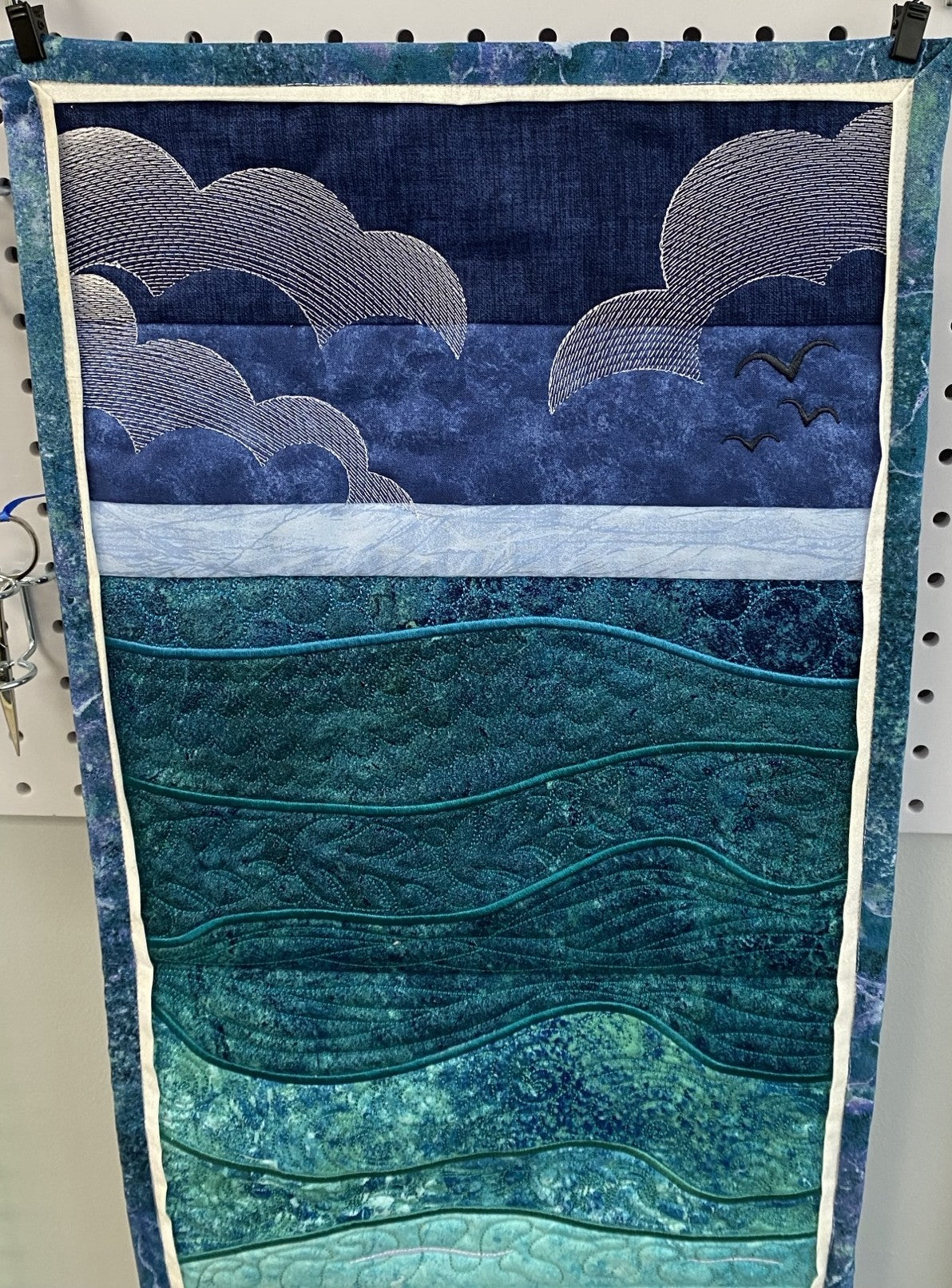 Embroidery Class: Sweet Pea Ocean Scene hanger/runner