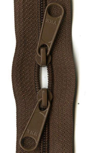 Handbag Zipper 30in Seal Brown