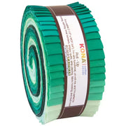 Kona 100% Cotton strips 2.5" Lush Lagoon
