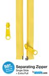 50in Separating Zipper + Extra slide -Dandelion