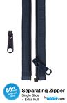 50in Separating Zipper + Extra slide- Navy