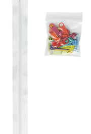 Zippers by the Yard White with Multi-Colored Pulls byAnnie