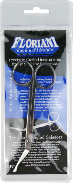 Trim Safe Angled Scissors Floriani
